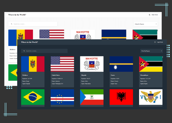 Where in the world project that can be used to search for a country.